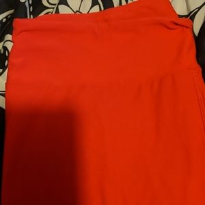 Wore once! Red solid LuLaRoe TC leggings
